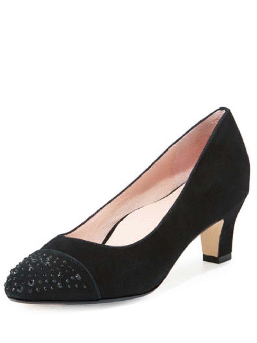 TARYN ROSE NEW IN BOX Trulie Crystal Suede Low-Heel Pump 8.5 NIB